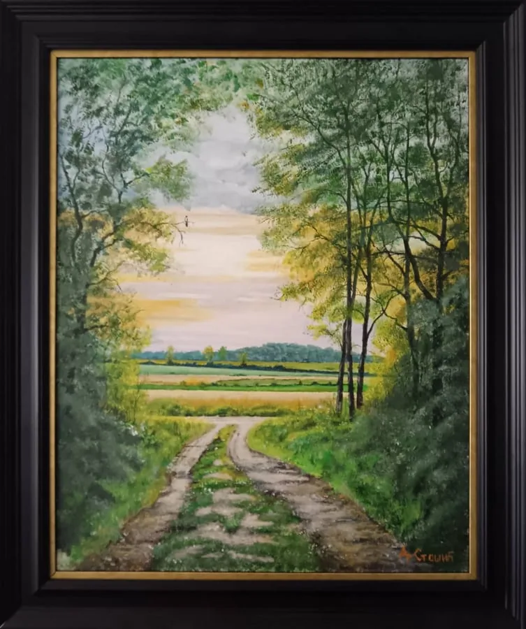 Излаз — оригинална слика, акрил на платну, 40 × 50 цм, Драган Стошић