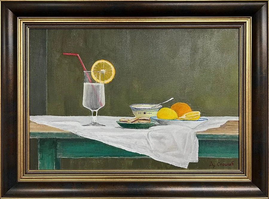 Лимунада — оригинална слика, акрил на платну, 45 × 30 цм, Драган Стошић